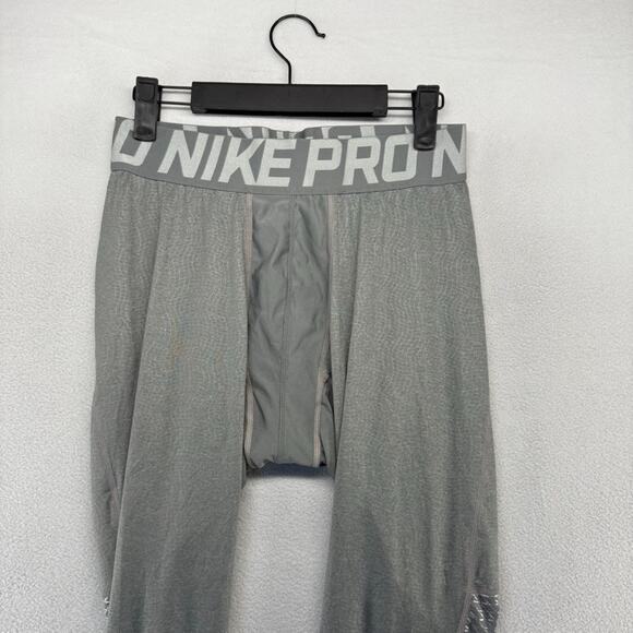 Nike Pro Compression Tights Men's XL Gray Training Workout Lifting Running Gym - Picture 2 of 9